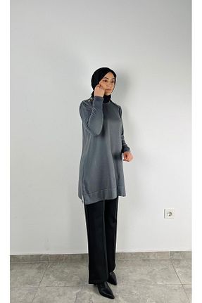 تونیک طوسی زنانه بافتنی SOFT - کد 901116117