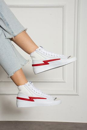 کفش اسنیکر قرمز زنانه بند دار ZENOM SNEAKERS - کد 901155218