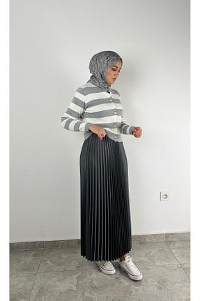 دامن طوسی زنانه پلی استر SOFT - کد 901146978