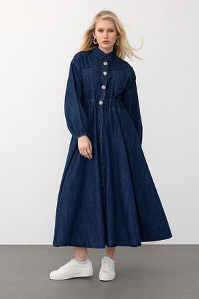 لباس حجاب آبی زنانه رگولار Olcay - کد 901148984