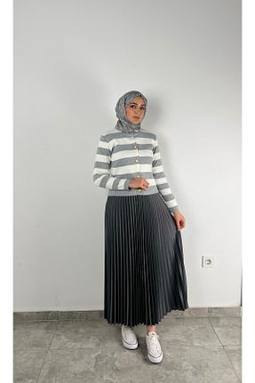 دامن طوسی زنانه پلی استر SOFT - کد 901146978