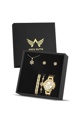 ساعت مچی طلائی زنانه 36-40 میلی متر Arzu Butik - کد 705380647