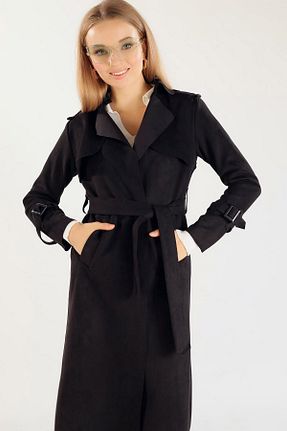 ترنچکت مشکی زنانه پلی استر CoolLook - کد 902716114