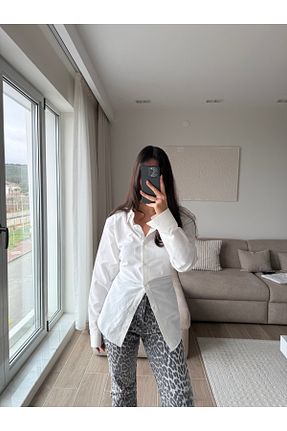 پیراهن سفید زنانه اورسایز merrvedincco - کد 901159719