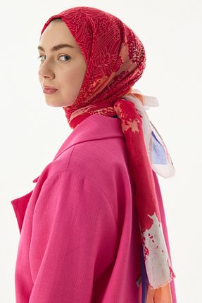 شال قرمز زنانه پنبه ای SOFT AKSESUAR - کد 862673562