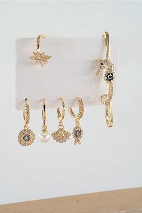 گوشواره استیل (فولاد) طلائی ARTEMİSİA - کد 901175739
