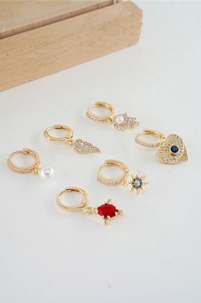 گوشواره استیل (فولاد) طلائی ARTEMİSİA - کد 901174486