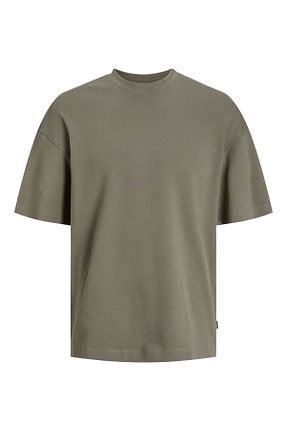 تیشرت خاکی مردانه اسلیم فیت Jack & Jones - کد 790412131
