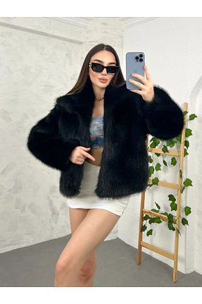 کاپشن مشکی زنانه پلی استر sinemkivanc co - کد 857841151