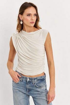 بلوز طوسی زنانه ساده Cool & Sexy - کد 900526559