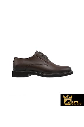 کفش کلاسیک قهوه ای مردانه چرم خالص Zaim Kundura - کد 899988498