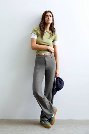 شلوار طوسی زنانه پلی استر Pull & Bear - کد 742658470
