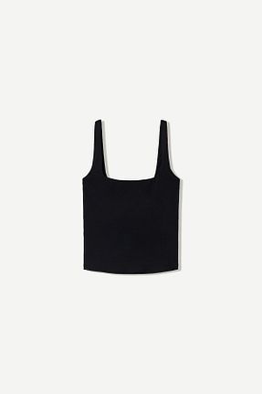 تیشرت مشکی زنانه رگولار Bershka - کد 900635413