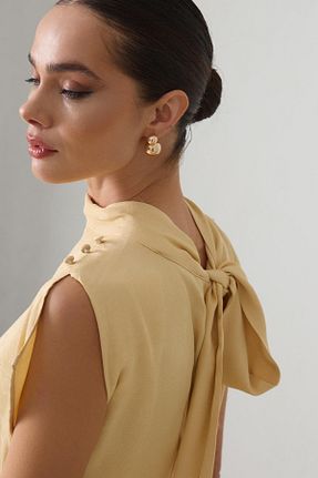 تیشرت زرد زنانه رگولار Setre - کد 895610015