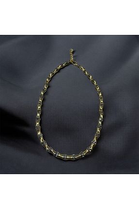 گردنبند استیل ( فولاد ) طلائی زنانه استیل (فولاد) bellss accessory - کد 850383946