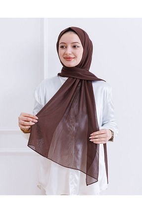 شال قهوه ای زنانه شیفون Butik - کد 900097536