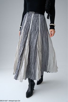 دامن طوسی زنانه ساتن Lupies - کد 900143236