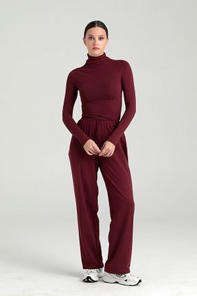 شلوار زرشکی زنانه پنبه ای SHEISMONO - کد 900132866