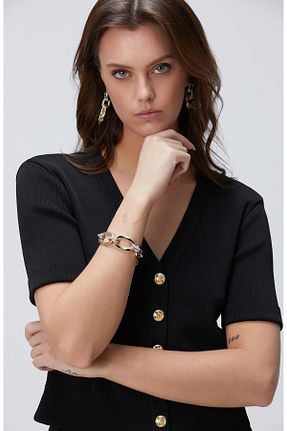 دستبند جواهر طلائی زنانه Network - کد 900127060