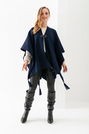پانچو سرمه ای زنانه اکریلیک VEGA MODA - کد 870405307
