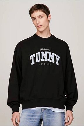 سوئیشرت مشکی مردانه Slogan Tommy Jeans - کد 900157942