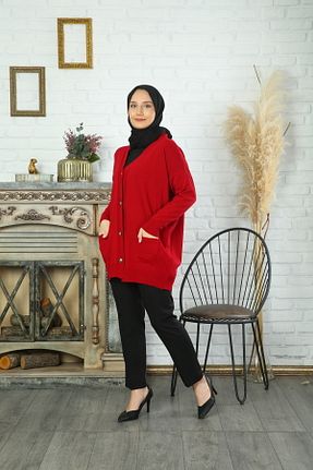 رویه حجاب قرمز زنانه اکریلیک NİSUM MODA - کد 890474616