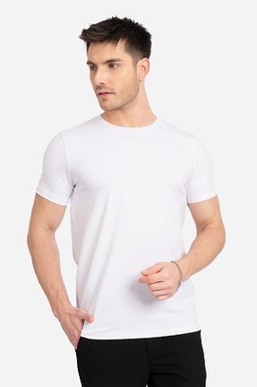 تیشرت سفید مردانه رگولار BAFK - کد 900174516