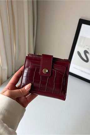 کیف پول زرشکی زنانه سایز متوسط Yuka Atelier - کد 900180306