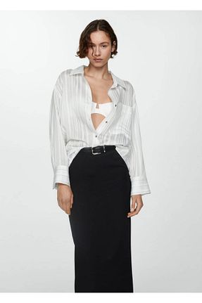 پیراهن سفید زنانه رگولار MANGO - کد 822177568