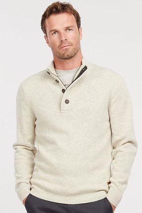 پلیور نباتی مردانه ساده Barbour - کد 779049011