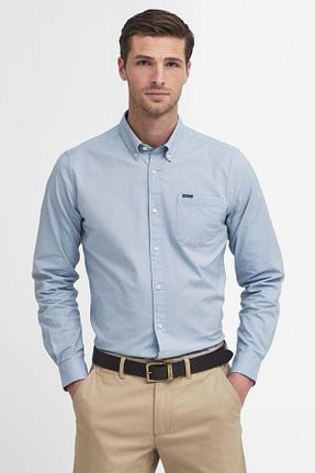 پیراهن آبی مردانه رگولار Barbour - کد 854086757