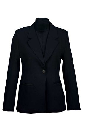 کت مشکی زنانه اسلیم فیت KYR TEK STİL - کد 900231688