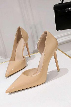 کفش استایلیتو بژ پاشنه نازک TrendyAnka - کد 901399450
