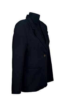 کت مشکی زنانه اسلیم فیت KYR TEK STİL - کد 900231688