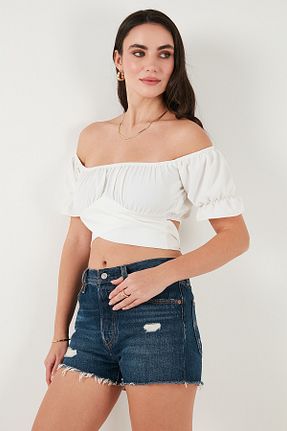 بلوز سفید زنانه ساده Lela - کد 900257637