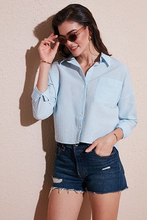 پیراهن آبی زنانه رگولار Lela - کد 900257677