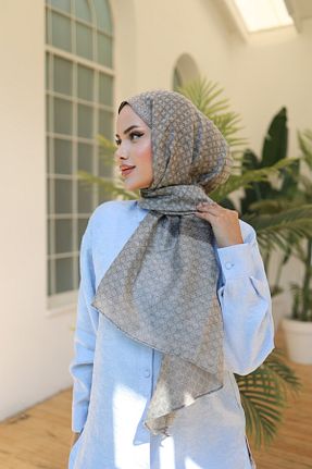 شال طوسی زنانه ابریشم Arwella - کد 895887716