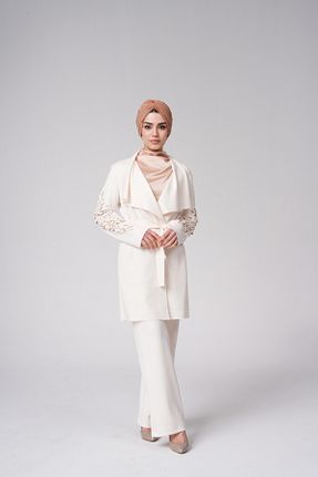 ست بالاتنه و پائین تنه سفید زنانه پلی استر Ambargo - کد 900266079