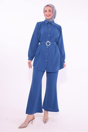 ست بالاتنه و پائین تنه حجاب سرمه ای زنانه رگولار TRENDTESETTÜR - کد 900279800