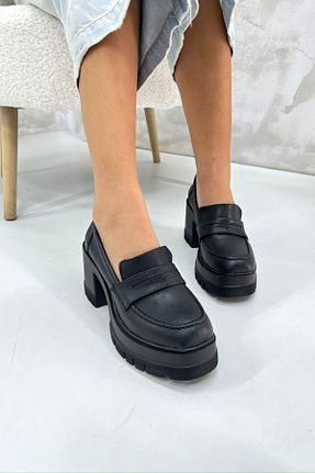 کفش لوفر مشکی زنانه چرم مصنوعی inizio - کد 901432407