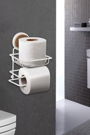 پایه دستمال توالت سفید فلزی Okyanus Home - کد 887242429