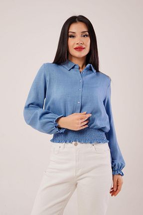 بلوز سرمه ای زنانه یقه دوچرخه Hipo Trend - کد 900428659