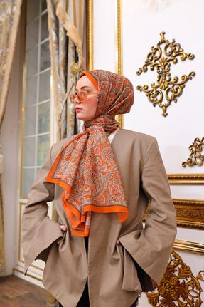 شال نارنجی زنانه Silk Home - کد 899708636
