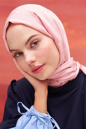 شال صورتی زنانه پنبه ای carell - کد 773339110