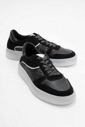 کفش اسنیکر مشکی زنانه بند دار luvishoes - کد 900305034