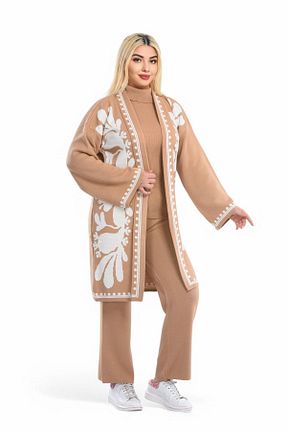 ست بالاتنه و پائین تنه بژ زنانه تریکو NEWCO - کد 901446923