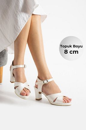 کفش مجلسی بژ زنانه پاشنه پلتفرم Karınca - کد 900324772
