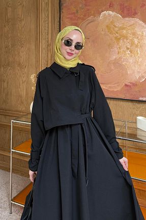لباس مشکی زنانه بافتنی Ahel Tasarım - کد 901522852
