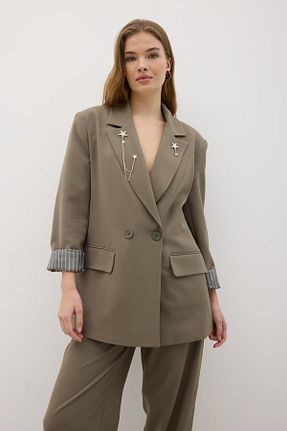 کت خاکی زنانه رگولار LEVURE - کد 900306111