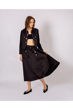 کت مشکی زنانه پنبه ای Lady Gina - کد 901538762